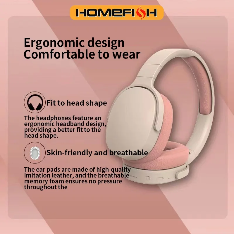 

Модные беспроводные наушники Bluetooth, накладные наушники, глубокие басы, спортивная стереосистема, высокая точность, длительный срок службы батареи, универсальные