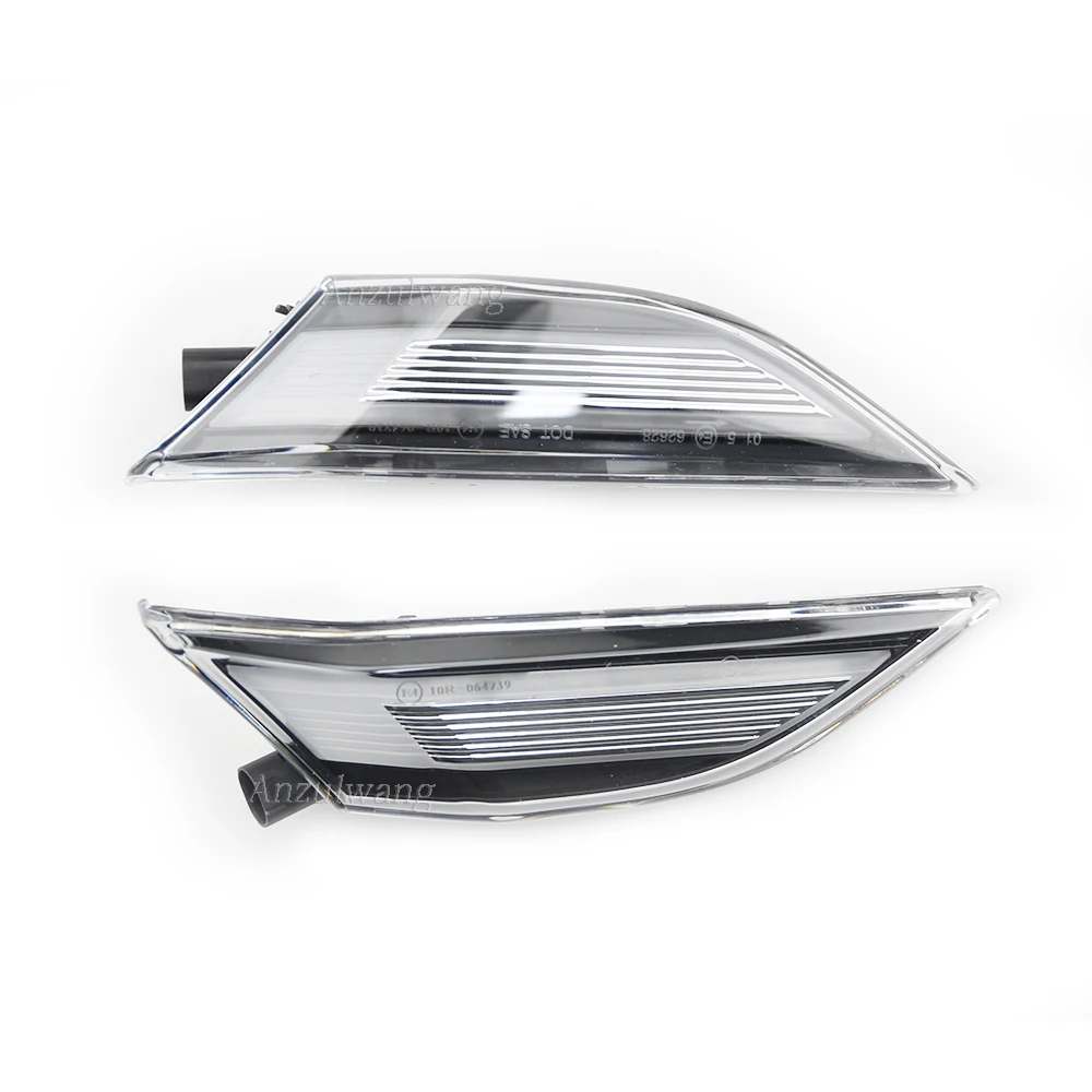 2 Pcs Dynamic LED Front Side Marker Lights Turn Signal Lamp For Porsche 991 981 718 Cayman Boxster Cayenn