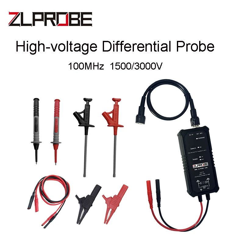 ZLPROBE High-voltage Differential Probe ZLHV1150 ZLHV1300 100MHZ Bandwidth Oscilloscope Probe Accessories