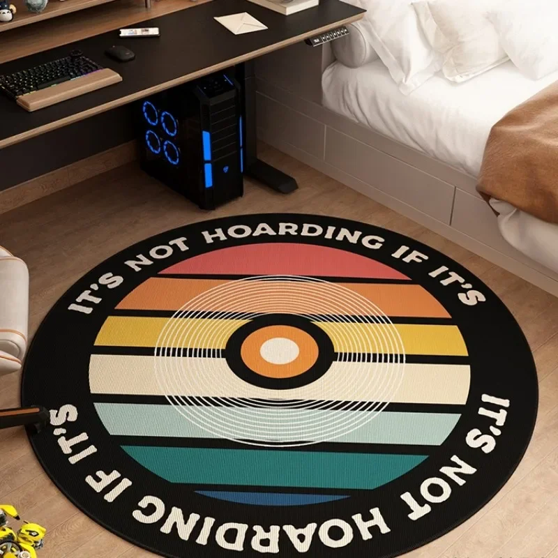 Study Bedroom Bedside Carpet Round Fashion Record Rug Suitable Office Gaming Swivel Chair Dressing Table Cloakroom Mat Tapis 러그