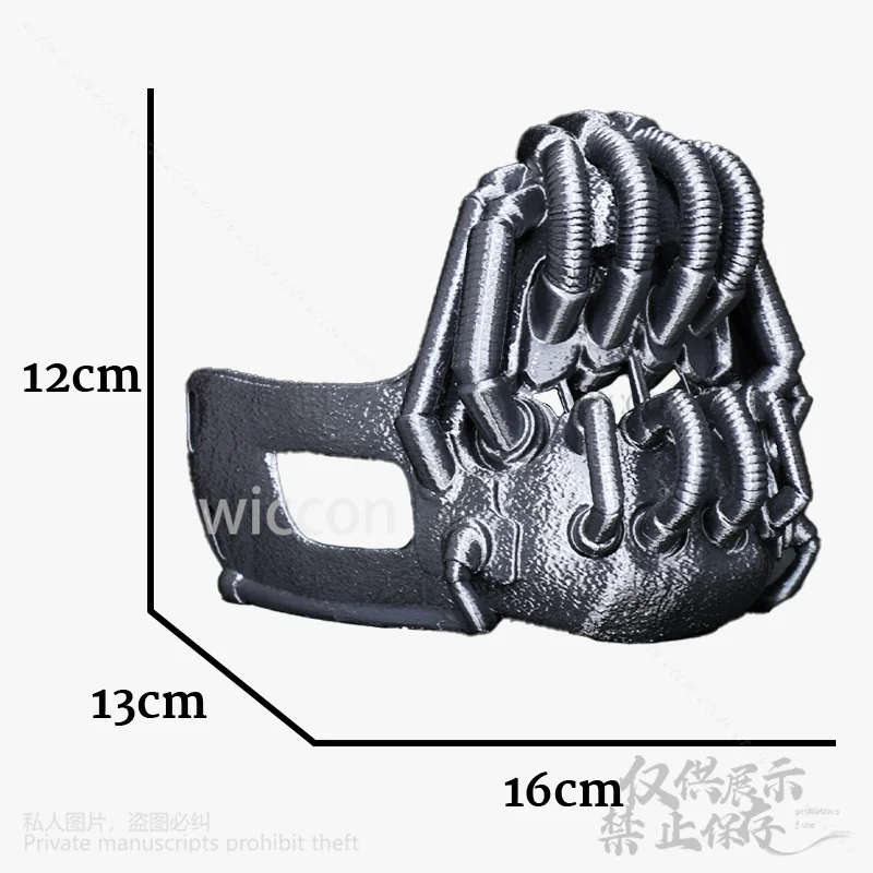 قناع Bane Black Skull 3D PLA - كوسبلاي رعب فارس الظلام لعيد الهالوين وعيد الميلاد (مخصص للرجال)