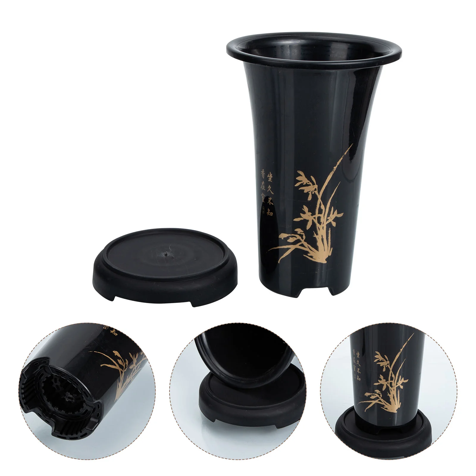 

Imitation Purple Sand Orchid Flower Pot Green Plant Pots Indoor Flowerpots Bonsai
