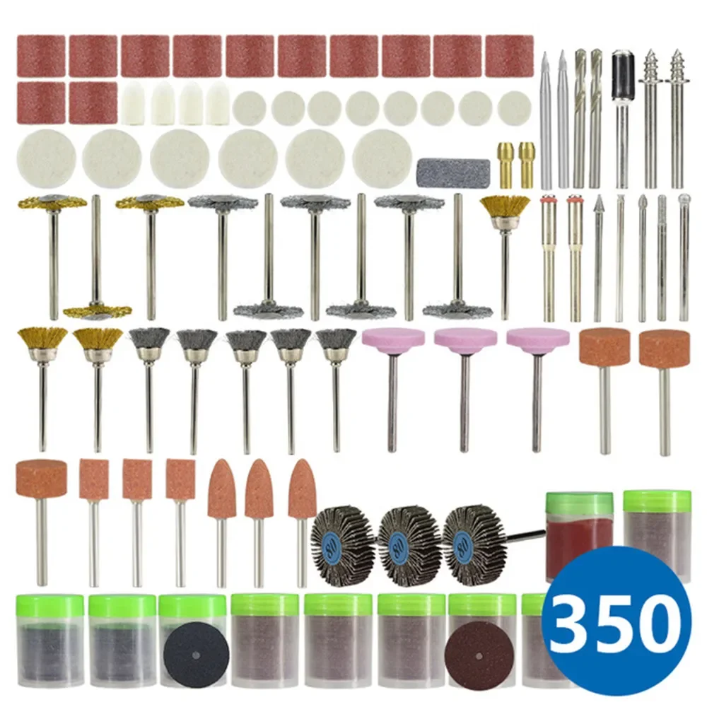 Rotary Tools Accessory Kit 350pcs Sanding Polishing Grinding Cutting Abrasive Tools Set for Dremel Bit Set