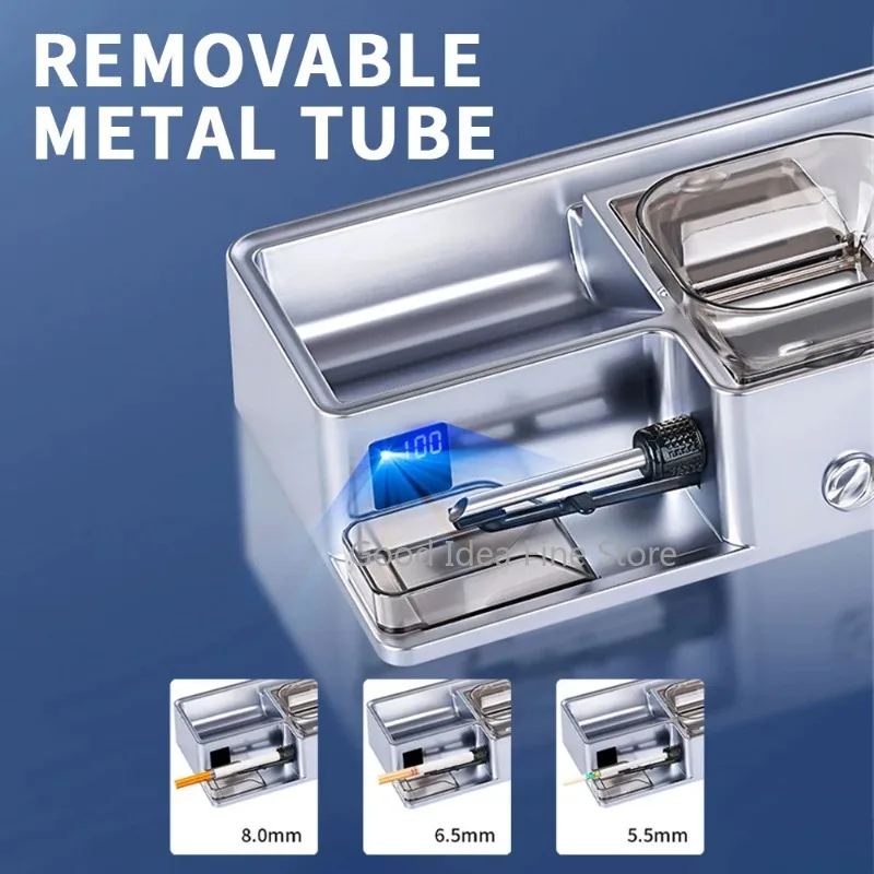 

3 In 1 Cigarette Rolling Machine Automatic Electric Cigarette Maker Intelligent Sensing Tobacco Injector Filling for 5.5/6.5/8mm