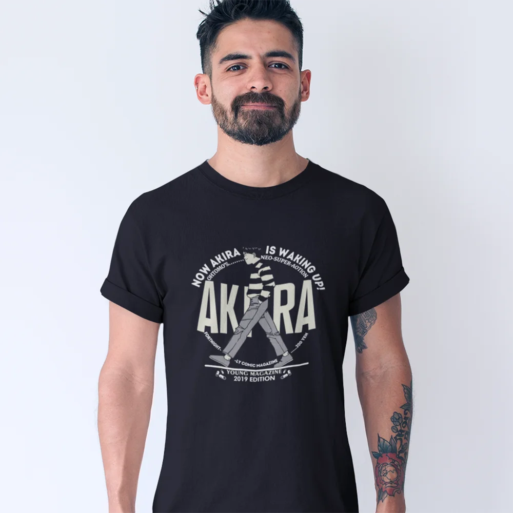 

NOW AKIRA IS-WAKING UP Comics Japanese Kaneda Manga Neo Tokyo Retro Tetsuo Vintage t shirt for man 100% cotton printed plus size