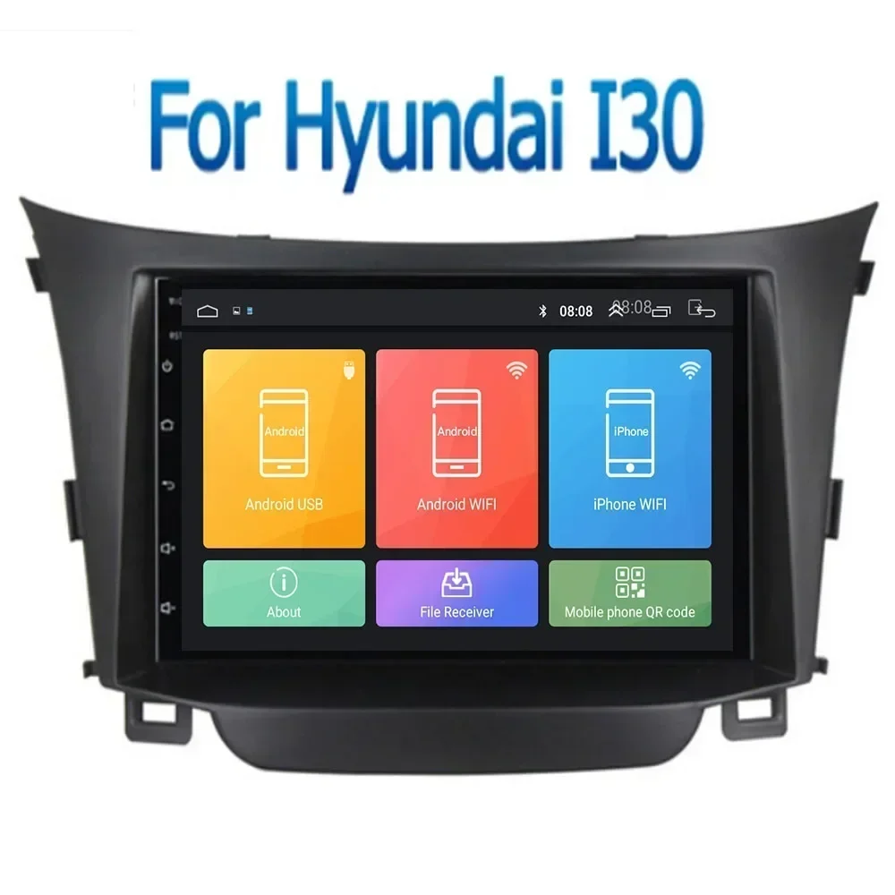 Lecteur DVD de voiture Android 13 pour Hyundai I30 Elantra ight, 2012- 2014, 2015, 2016, 2018 à 50, autoradio 2 Din, GPS, limitation évitée, vidéo