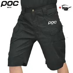 MOTO POC Cycling Mtb Downhill Pants Waterproof Breathable Men Shorts Bicycle Clothing Bike Motocross Cargo Bottoms Gift Glasses