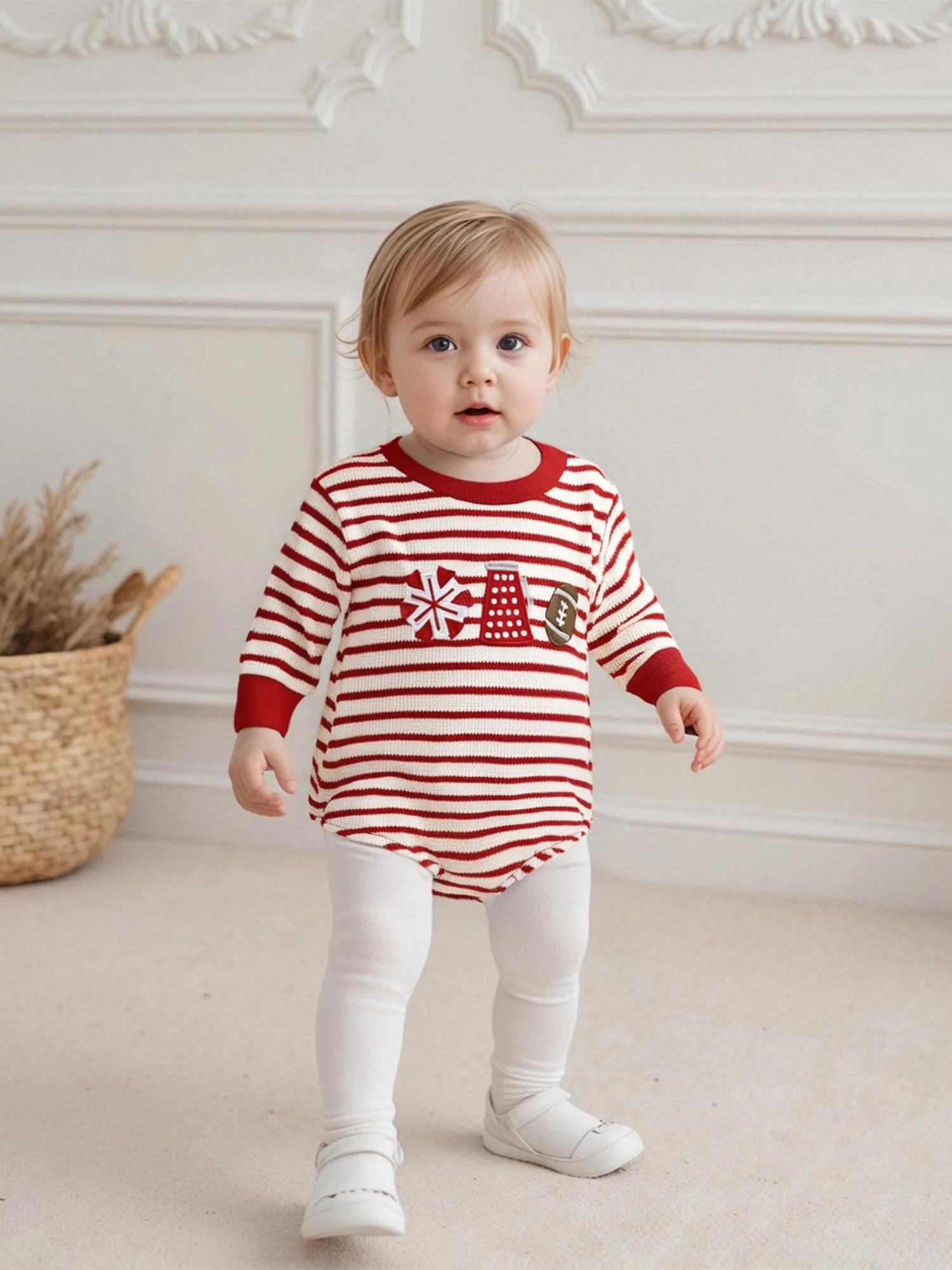 

Очаровательное зимнее вязаное платье-свитер для маленьких девочек с помпоном, комплект модной одежды для маленьких девочек