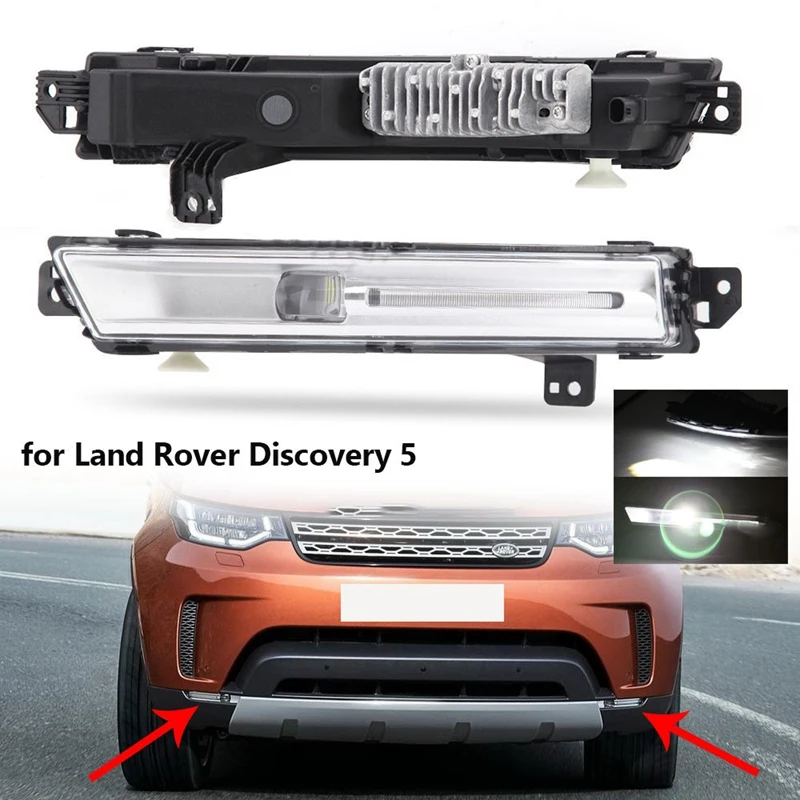 Car LED Fog Light Bumper Intake Headlights For Land Rover Discovery 5 Jaguar F-PACE E-PACE