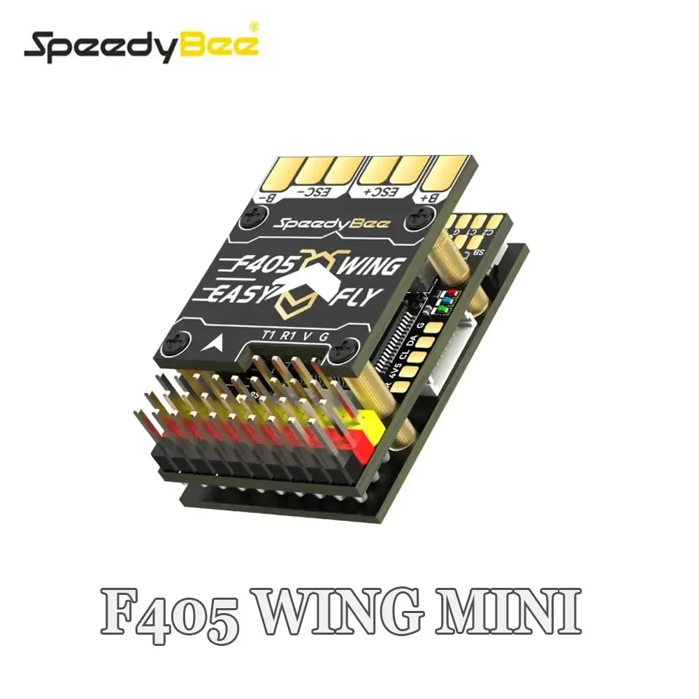 

Контроллер полета SpeedyBee F405 WING MINI с фиксированным крылом 2-6S LiPo для радиоуправляемого летательного аппарата