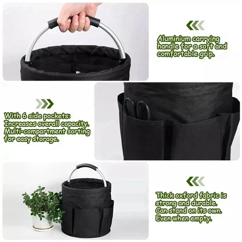 

ABFX-17L Large Storage Bag Folding Basket Picnic Tote Bag Outdoor Cleaning Storage Bag With Handle Tool Bag Cleaning Supplies