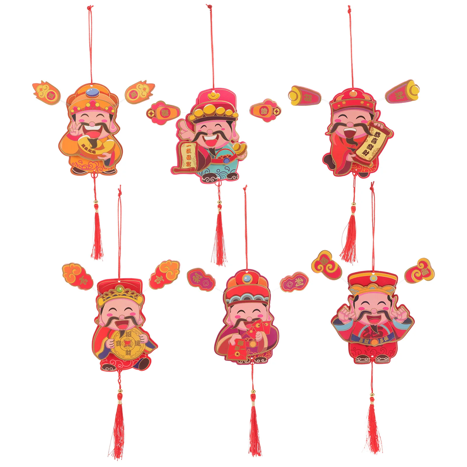 

Chinese New Year Decorations God of Wealth Pendants Festive Bonsai Hanging naments Home Office Tree Decors Indoor Celebrations H