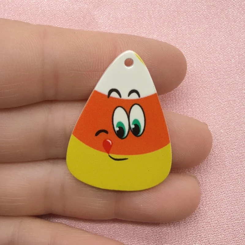 10pcs Halloween Decoration Acrylic Pendant Ghost Festival Kindergarten Scene Festival DIY Earrings Pendant