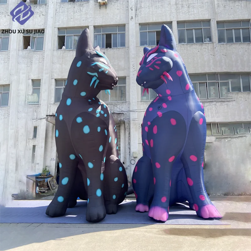 Publicidad de modelo inflable gigante de dibujos animados de gato, utilizada para decoración de festivales y accesorios de tienda