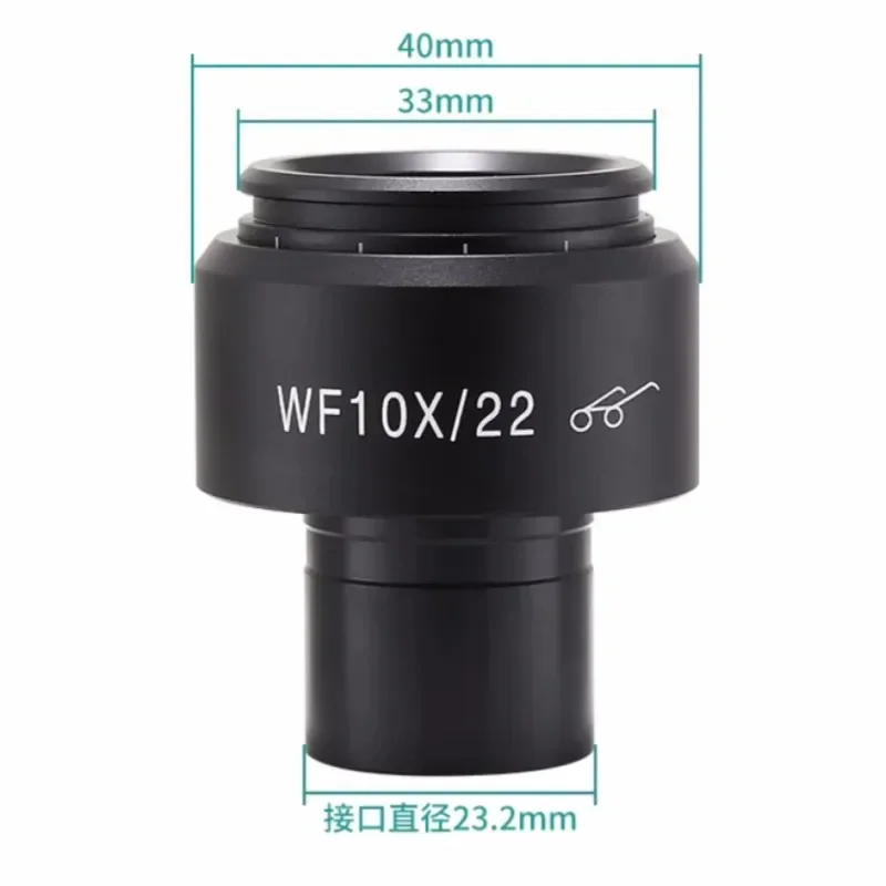 Biological Microscope WF10X Wide Angle Eyepiece Diopter Adjustable High Eye Point 23.2mm Olympus Nikon Replacement Eyepiece