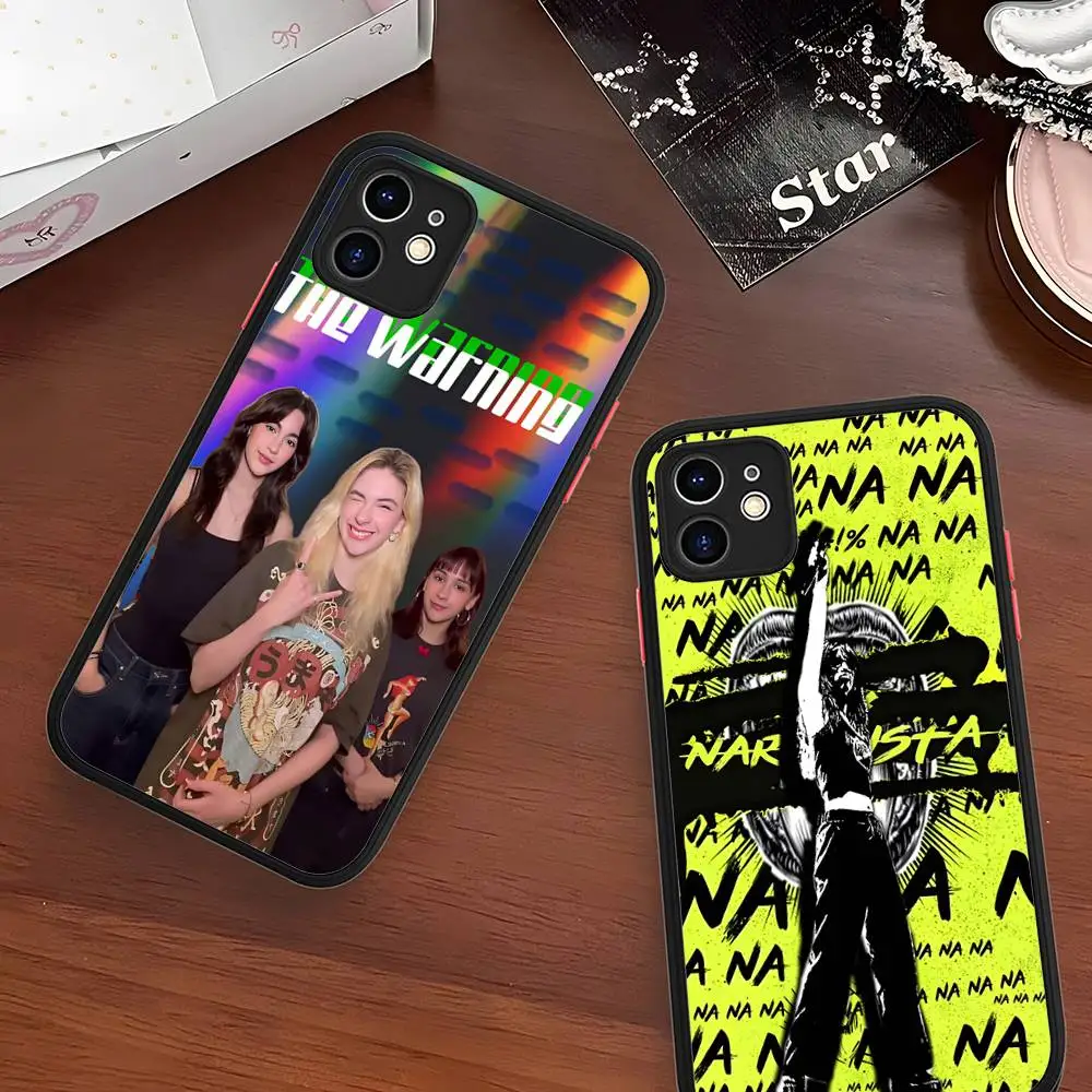 Rock Band The W-WarningPhone Case para iPhone 16 15 14 13 12 11 Pro Max Plus X XS MAX Preto Fosco Phone Fundas