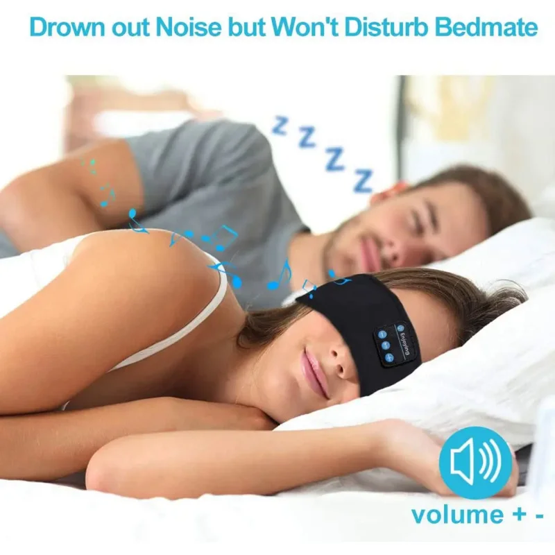 Wireless headphones Bluetooth headset thin sleeping headband sports earphone music hat stereo speakers eye mask for side sleeppe