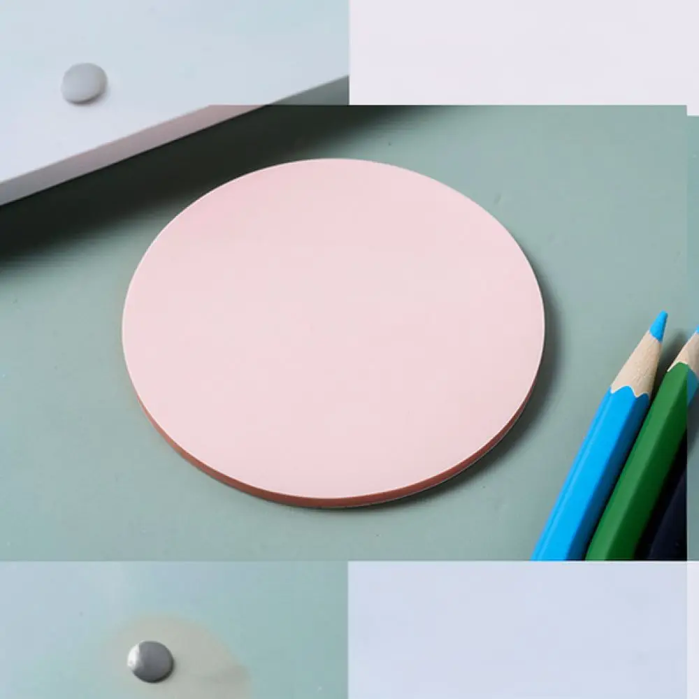 Functional Round Transparent Sticky Notes PET Colorful Self Adhesive Memo Pad For School Office Stationery Page Markers