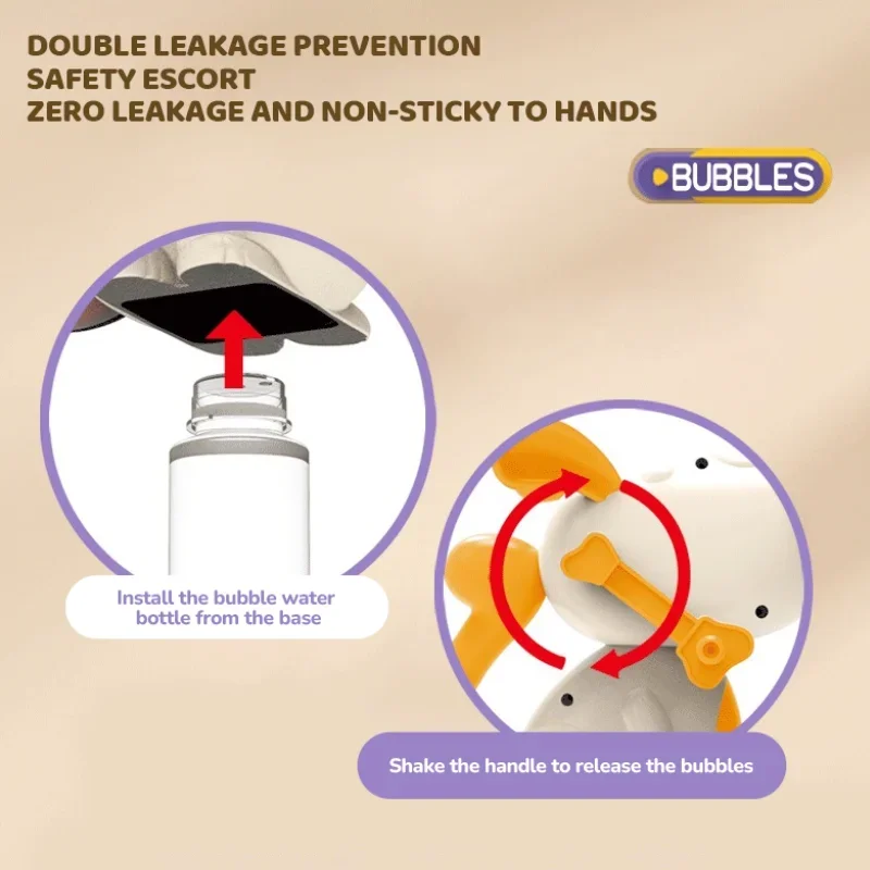 Ręczna Maszynka do Baniek Mydlanych dla Psów, Pistolet do Robienia Baniek Mydlanych Ruchem Ręki, Zabawki Plenerowe dla Dzieci, Rekwizyt Ślubny, Prezent Urodzinowy dla Chłopców i Dziewcząt