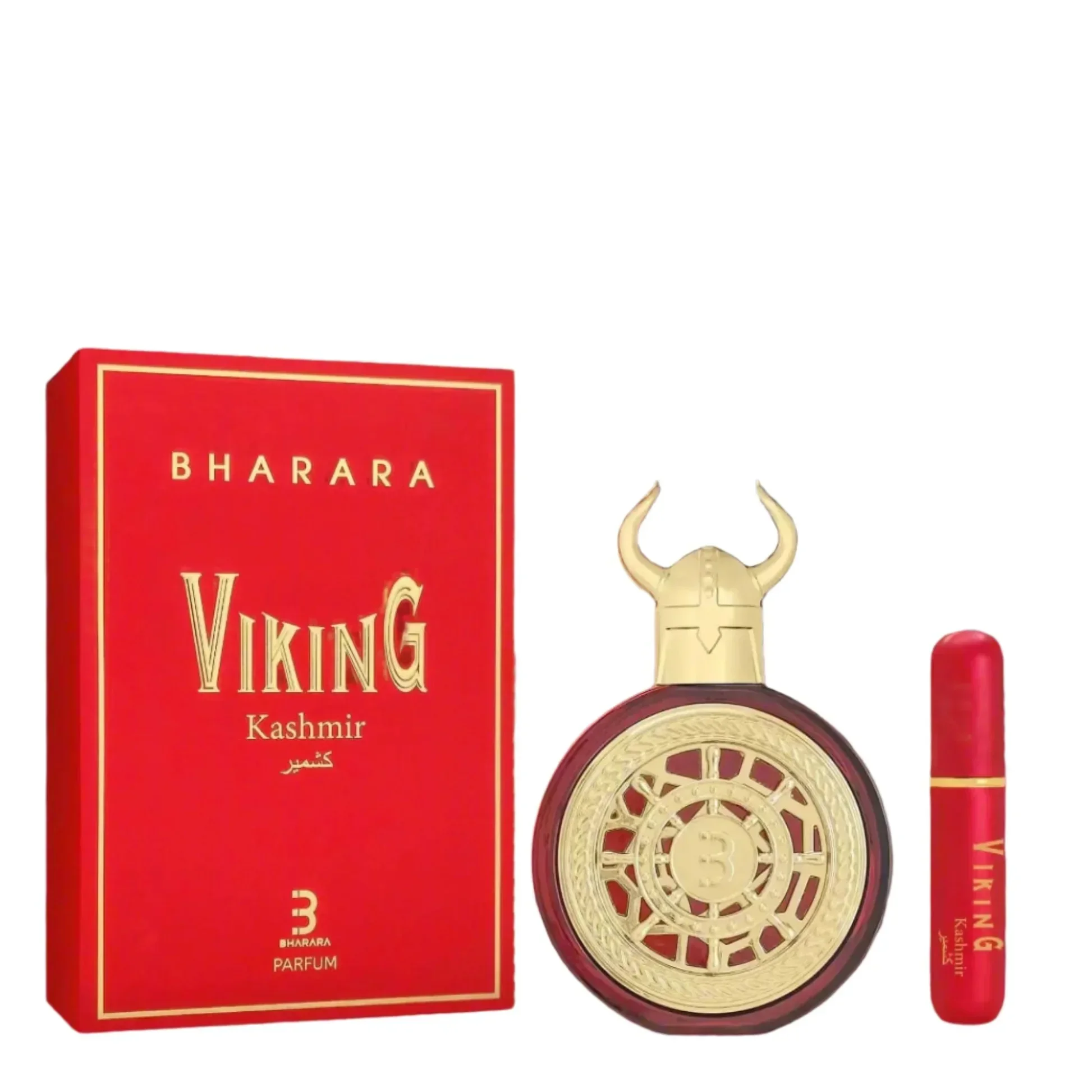 Bharara Viking Kashmir Parfum 3,4 onças / 100ml – Bold Woody Amber Colônia de longa duração, presente de Natal de Halloween ideal para homens