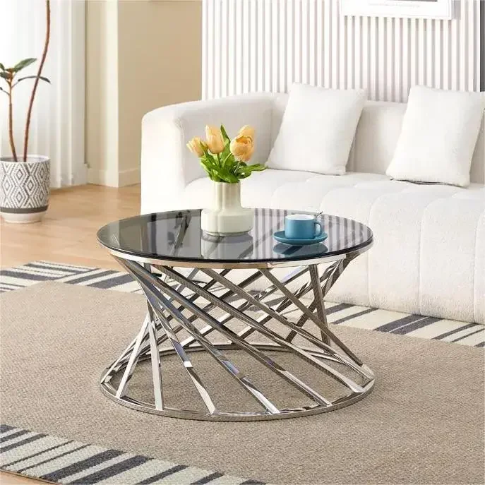 Nordic Design White Custom Metal Living Room Side Coffees Table Household Furniture Luxury Coffee Tables