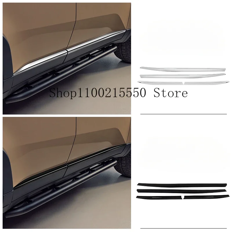 For 2024 Lexus GX550 GX550h Car Door Waist Line Chrome Decoration Strip GX 550 Exterior Upgraded Accessories Tuning Modification