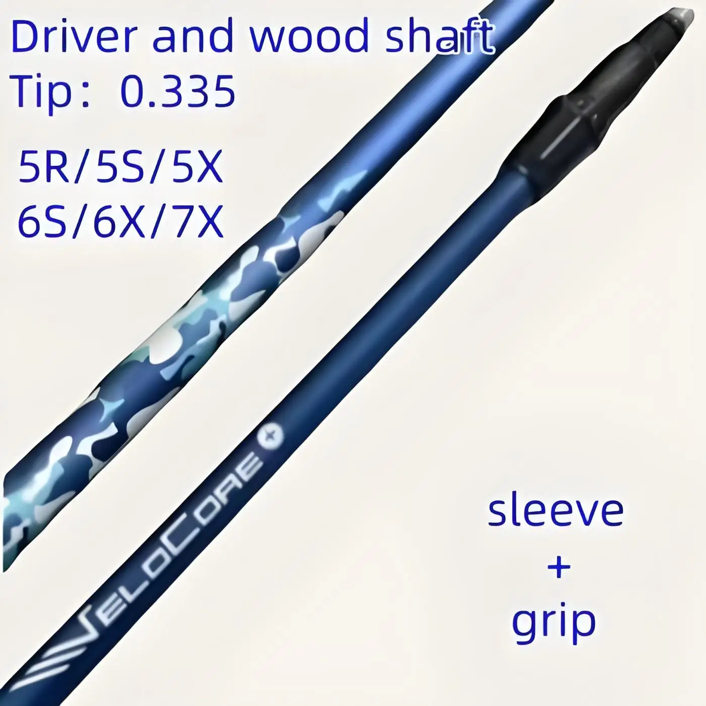 

2025 New Golf Club Shaft Black/Blue Camouflage Coating Limited Edition S/R Flex Graphite Shaft for Drivers Tip Size 0.335