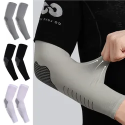 Manga de compresión de brazo para deportes, cubierta de brazo para baloncesto, ciclismo, protección Uv, transpirable, para correr al aire libre, Fitness, 1 par