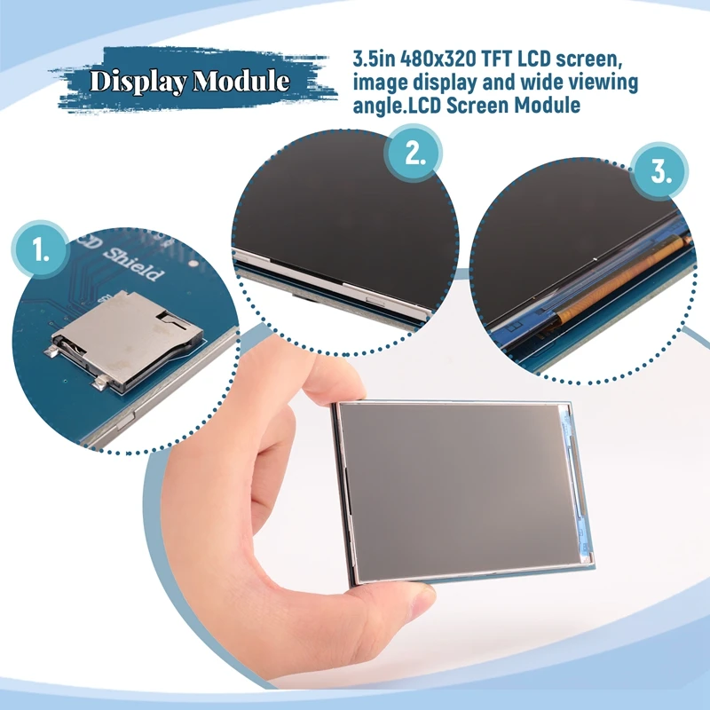 Display Module - 3.5 Inch TFT LCD Screen Module 480X320 For Arduino UNO & MEGA 2560 Board (Color : 1XLCD Screen)