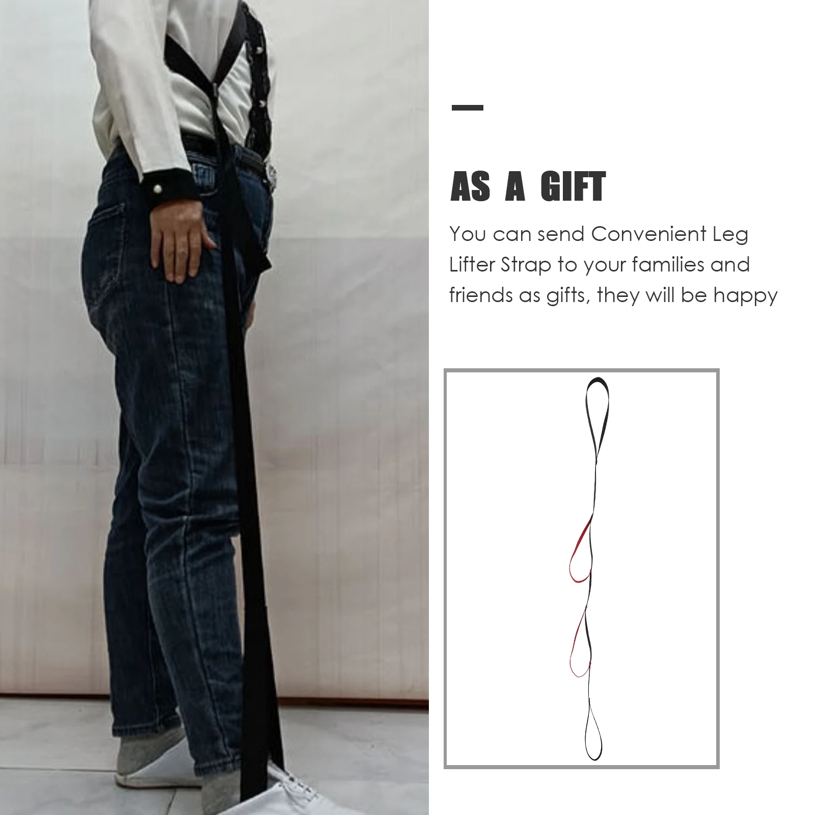 

Leg Lifter Strap Heavy Duty Exercise Band For Walking Training Sports Home Gym Flexible Durable Nylon Support For Elderly