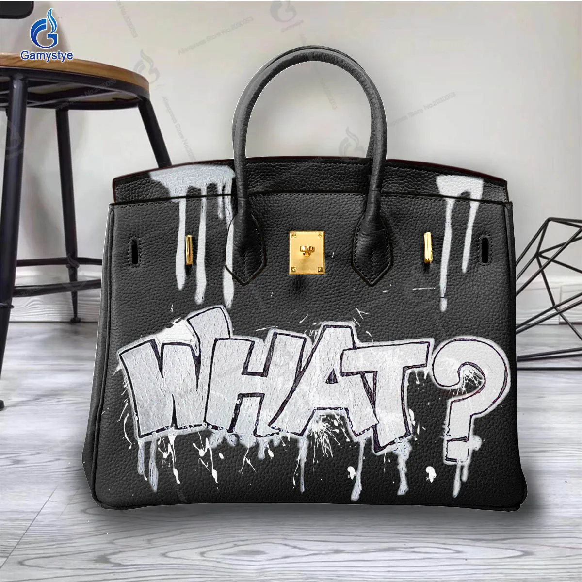 

Hand Draw White English Customize Art Bags Women Bags Designer Crossbody Handbags Female Messenger Totes Genuine Leather Fashion