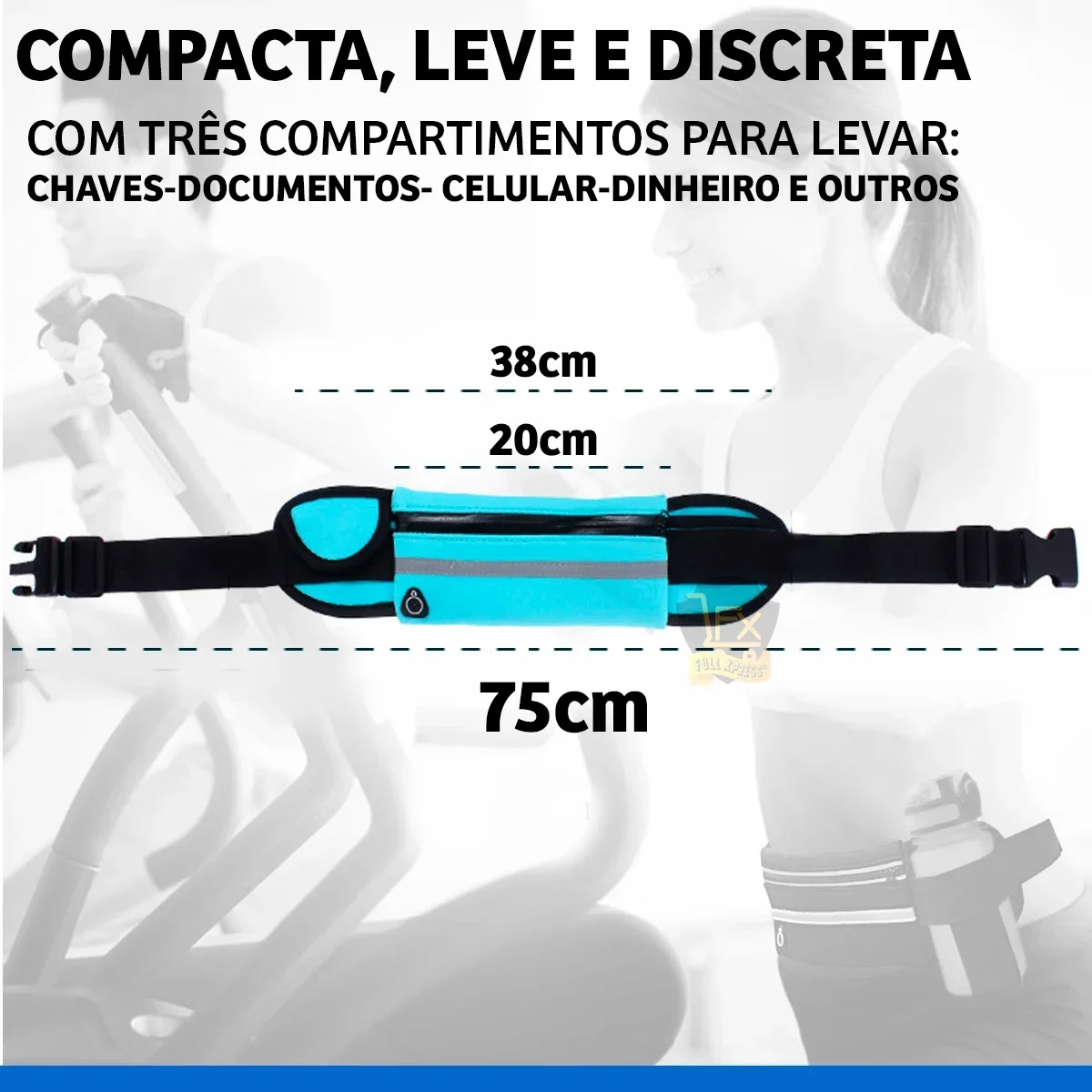 Soporte de teléfono deportivo de cintura negra, herramientas de botella, negro