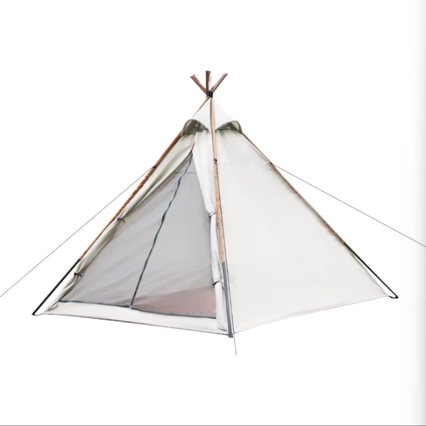 Custom Indian Spires Outdoor Self-driving Travel Tent Weatherproof Camping Pyramid Triangle 210D Oxford Cloth Single-layer