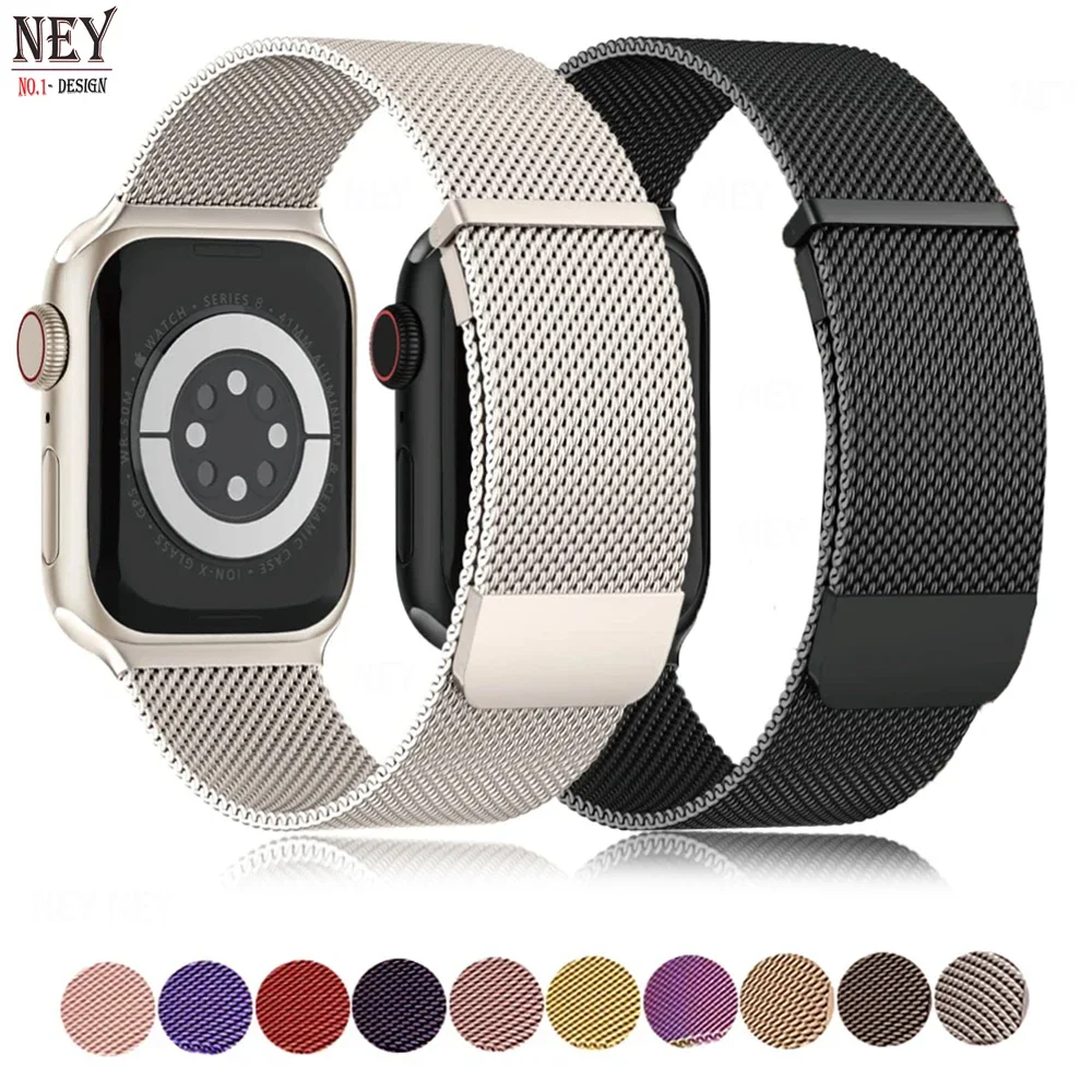 Mailänder Schlaufe für Apple Uhren armband 44mm 40mm 45mm 41mm 42-38-44mm Armband Ultra 2 49mm Metallbänder iwatch Serie 9 8 7 6 se 5 4 3