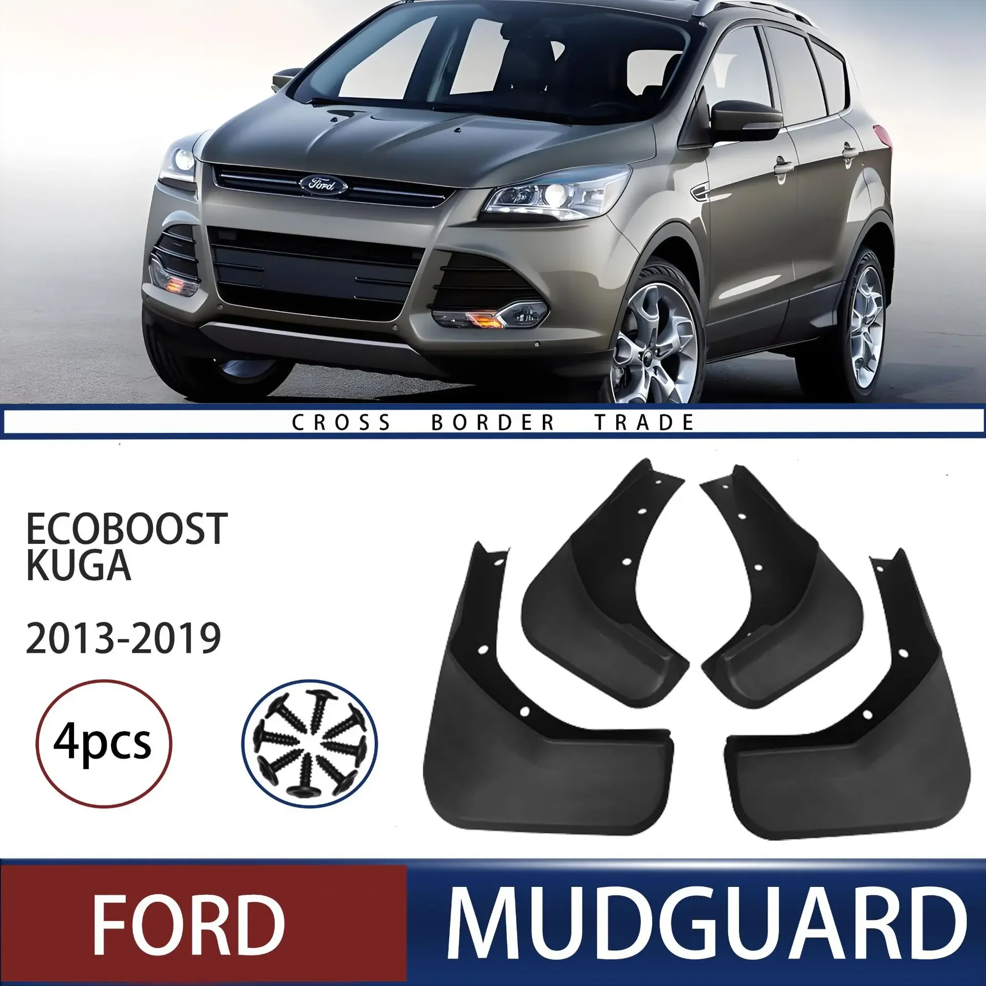 

For Ford EcoBoost Kuga 2013-2019 mudguard Mudflaps Front Rear Flares Splash Guards Cover Car Accessoie