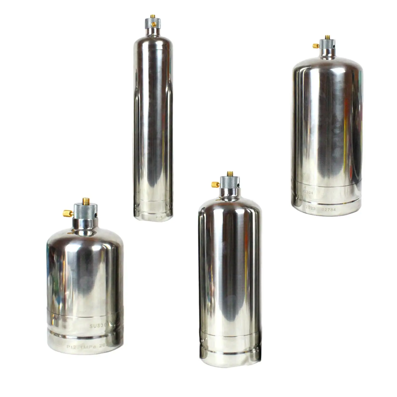 Empty Refillable Camping Gas Fuel Canister Stainless Steel Storage Tank Gas Bottle Lightweight for Camping Stove Portable