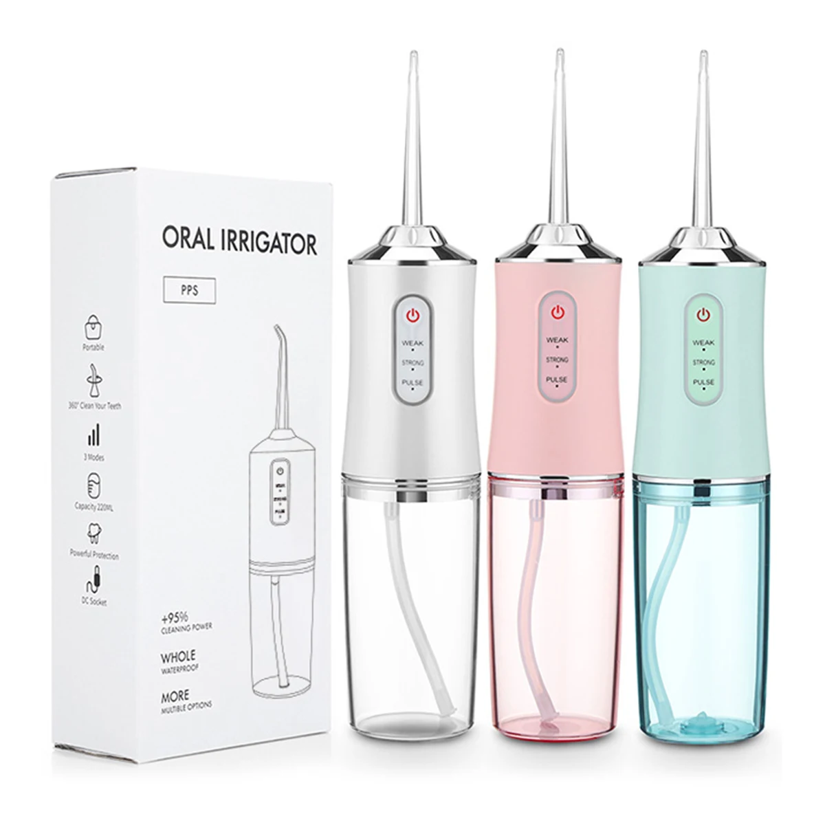 

Professional Oral Dental Cordless Oral Sonic Irrigator Machine Water Flosser Portable Dental Flosser