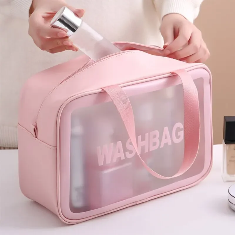 Women Portable Travel Wash Bag Female Transparent Waterproof Makeup Storage Pouch Large Capacity Cosmetic Organizer Beauty Case