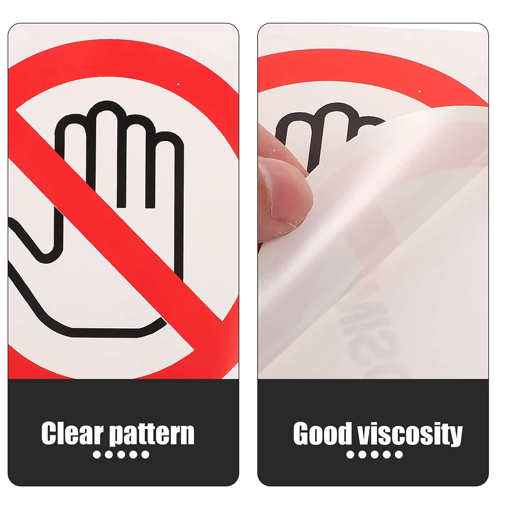 10pcs Do Warning Sign Decals Touch Warning Sign Stickers Safety Decals For Factory Construction Machine Metal Glass Surface