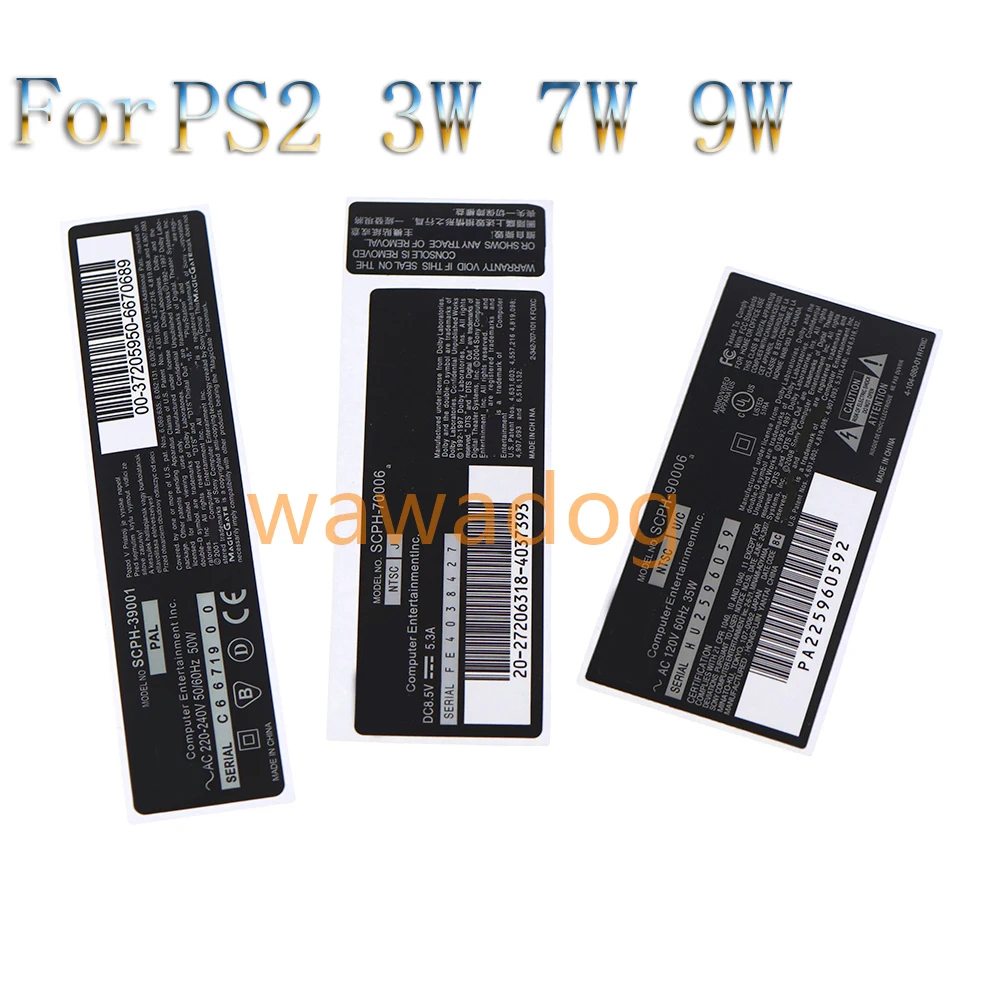 Autocollant rond pour console Playstation 2 PS2, 3W, 7W, 9W, 20 pièces