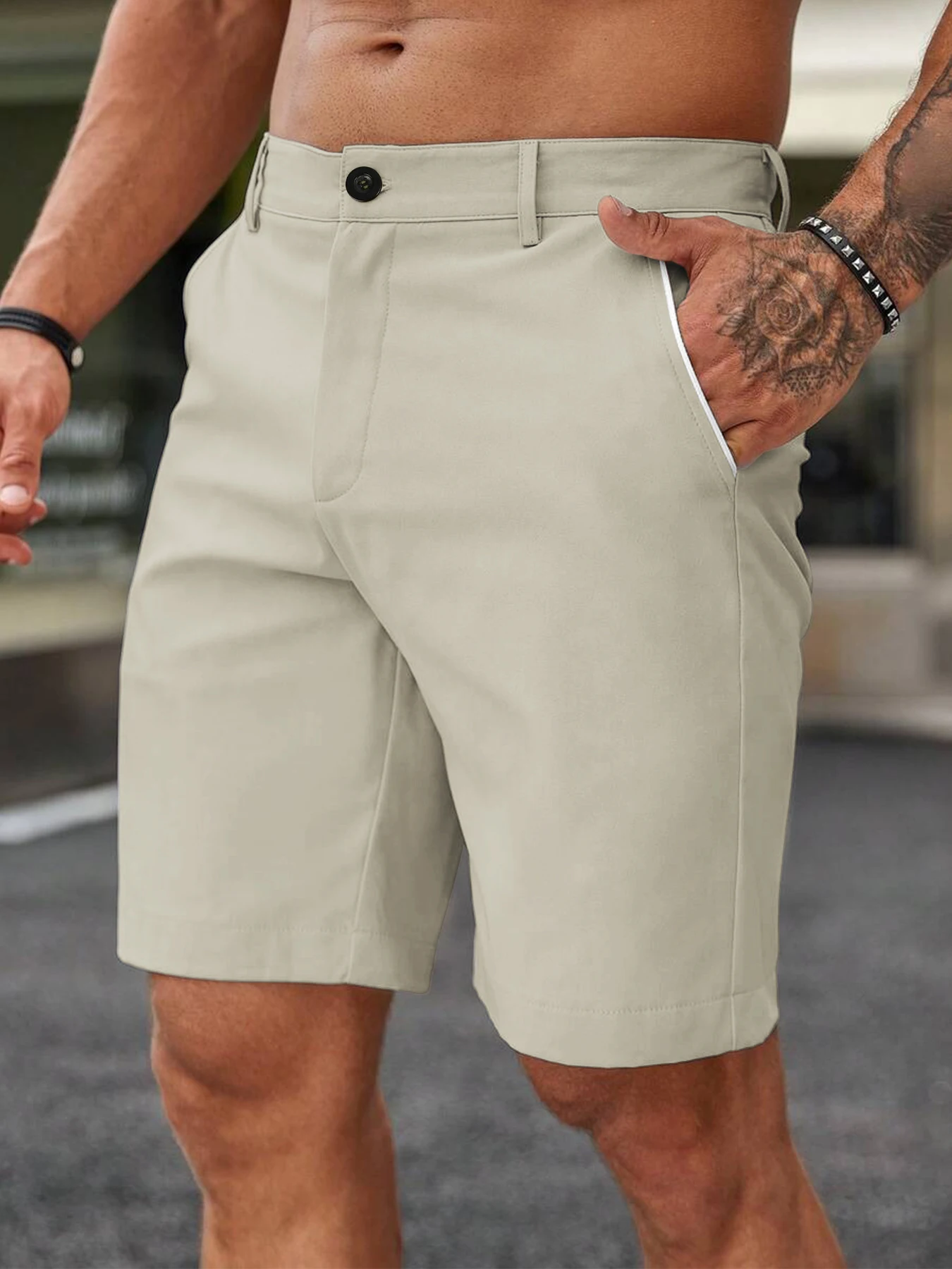 Men Fashion Slim Fit Chino Sho - Shorts Chino Slim recension och pris