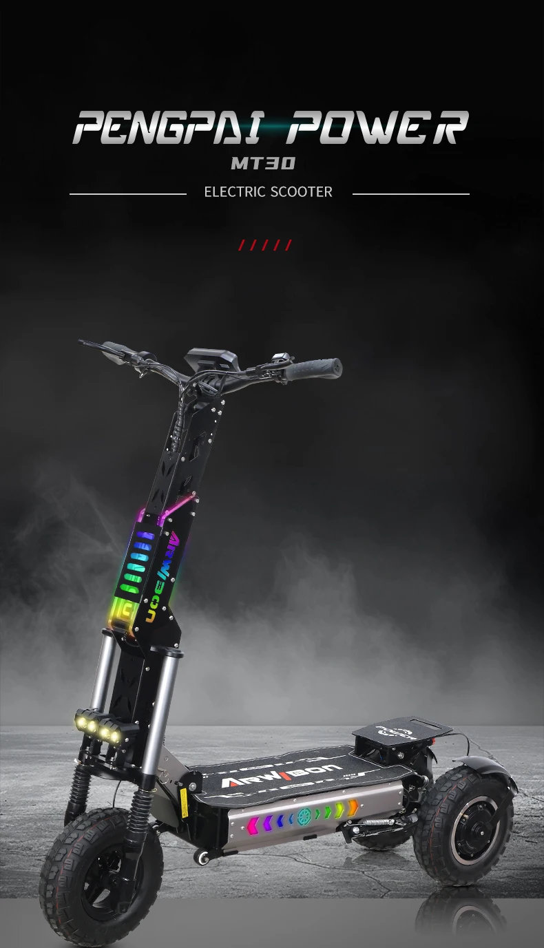 

All terrain 3 wheels electric scooter dual motor fast speed long range foldable off road electric scooter