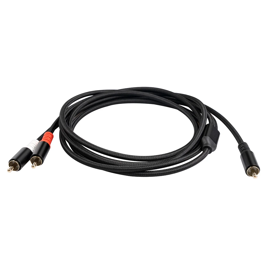 

AU49_RCA Y Adapter Subwoofer Y Cable 1X RCA to 2X RAC Audio Cable,5 Meter