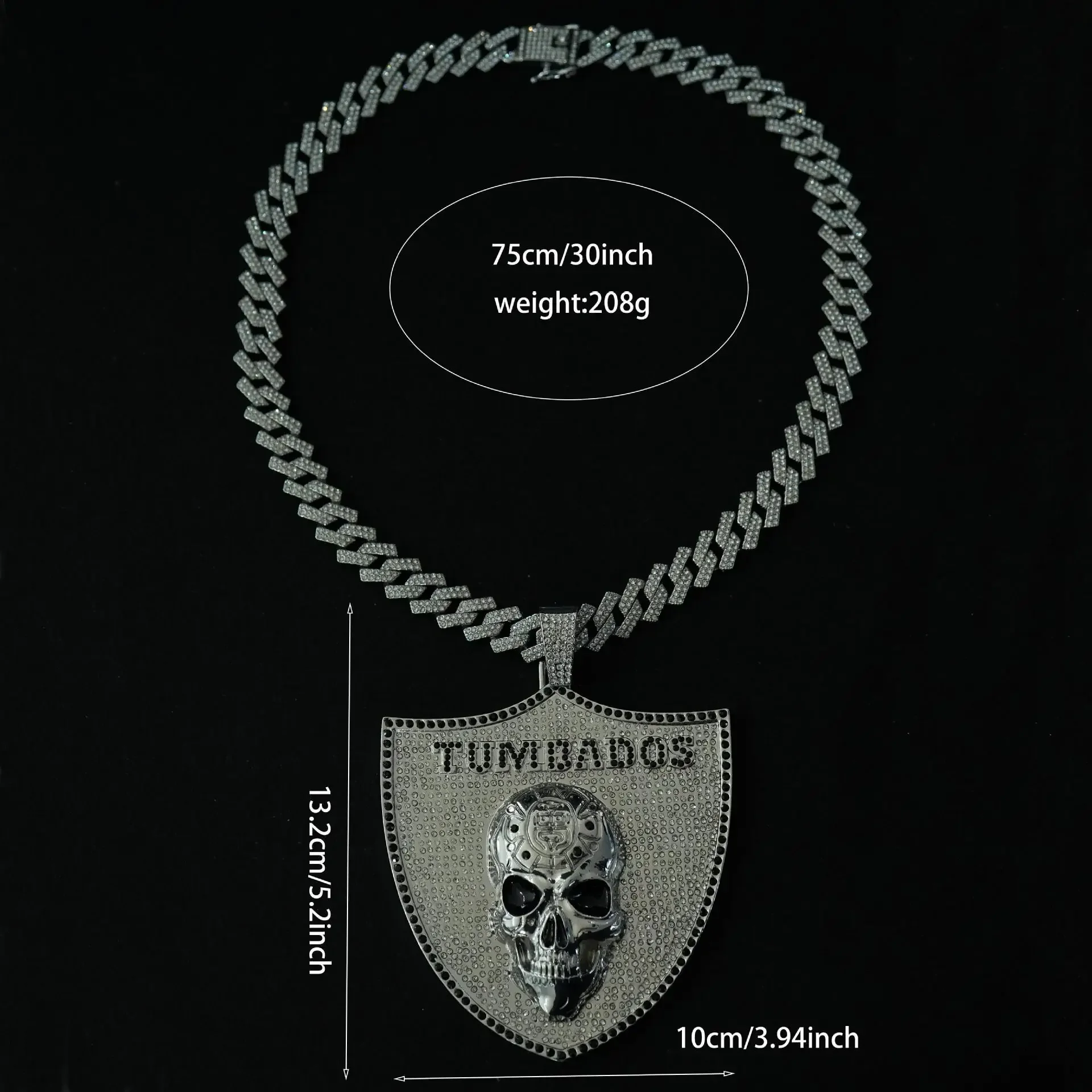 American Football Helmet Pendant Necklace Heavy Duty Alloy Sports Fan Jewelry Men's Statement Hip Hop Accessory