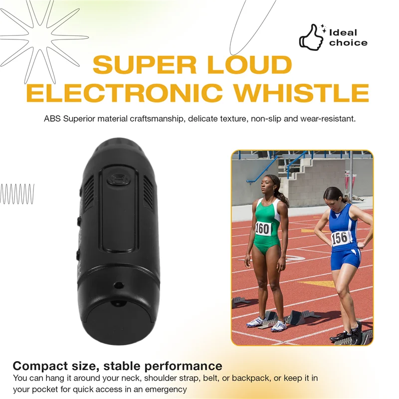BTLIFE-Fischio elettronico di emergenza manuale portatile per arbitri, per insegnanti, allenatori C, calcio, pallavolo