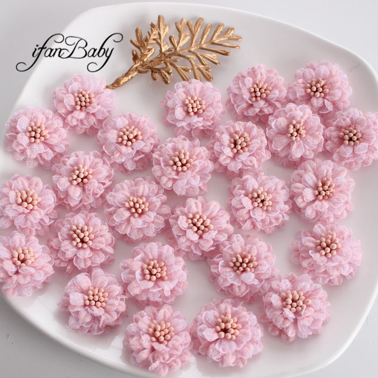 3cm LACE  Korean Daisy DIY Handmade Flower Hair Accessories Floral Fabric Flowers