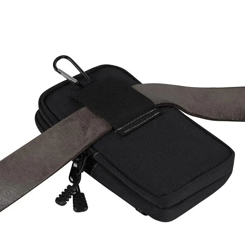 

Waist Pack Man Mobile Phone Bag Belt Clip with Buckle Mobile Phone Pouch Black Phone Belt Clip Holster Cell Phone