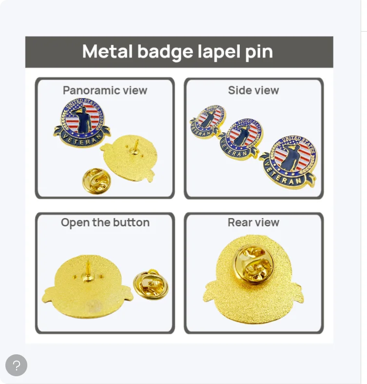 5/10/50/100 Pcs US Veteran Pins– Patriotic American Flag Veterans Day Lapel Pin Badge Brooch Memorial Day Military Patriotic D