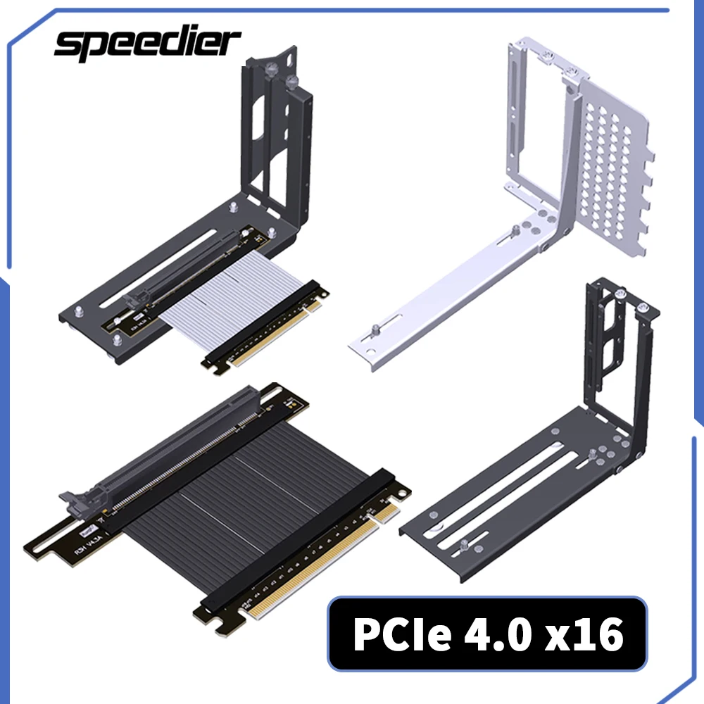 2023 NEW ADT PCIe 4.0 x16 Riser cable [RTX3090 RX6900XT X570 B550 Z690 Test] With Shielded Vertical Mounting PCIE Gen4 Extension