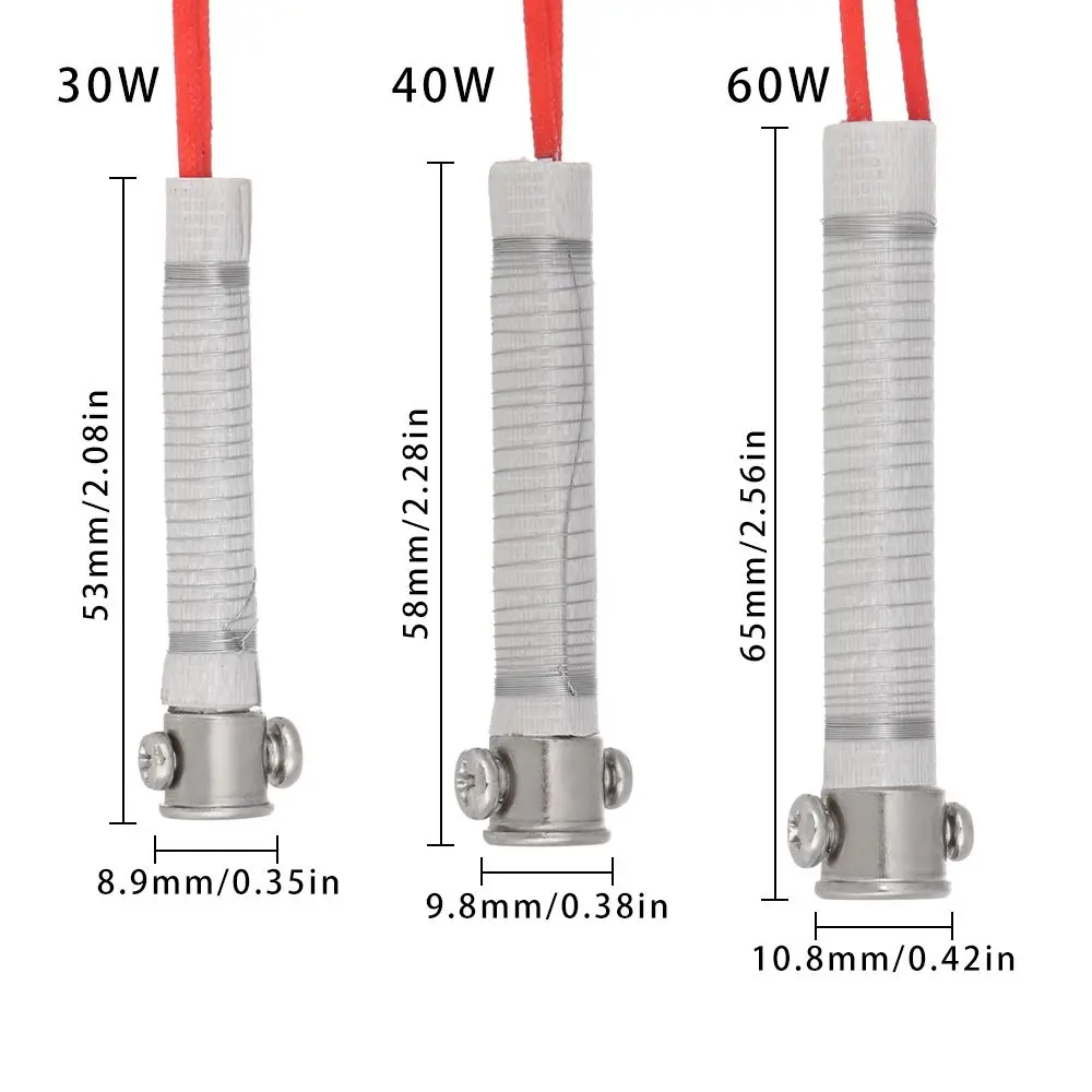 220V 30W40W60W Electric Soldering Iron Core External Heating Element Replacement Welding Tool Metalworking Accessory Spare Part